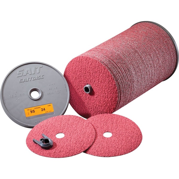 United Abrasives/Sait United Abrasives - Sait 9S Fiber Disc 5" x 7/8" 80 Grit Ceramic 59133 - main